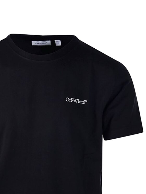 Off-White Off-White T-Shirt OMAA027S26JER001 Czarny Regular Fit