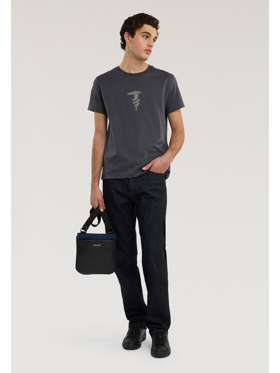 Trussardi Trussardi T-Shirt G0438000095N023 Srebrny Regular Fit