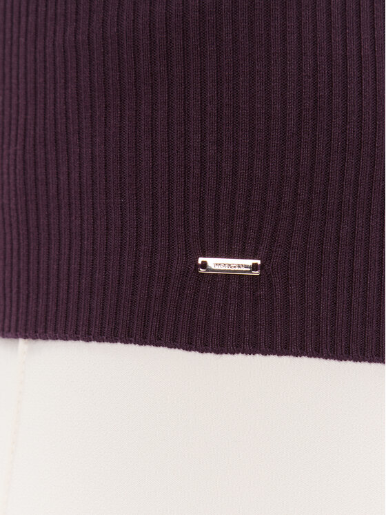 Morgan Damen Rollkragenpullover – Langärmlig, Aus Lurexgarn, Farbe Weiß, Größe S