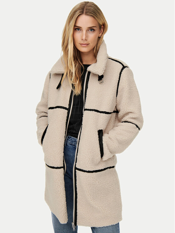 JDY JDY Cappotto in shearling Frosty 15243241 Beige Regular Fit