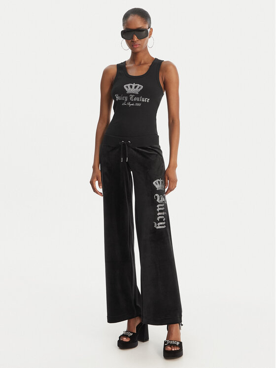 Juicy Couture Juicy Couture Top Gothic Crown JCBLV126807 Černá Slim Fit