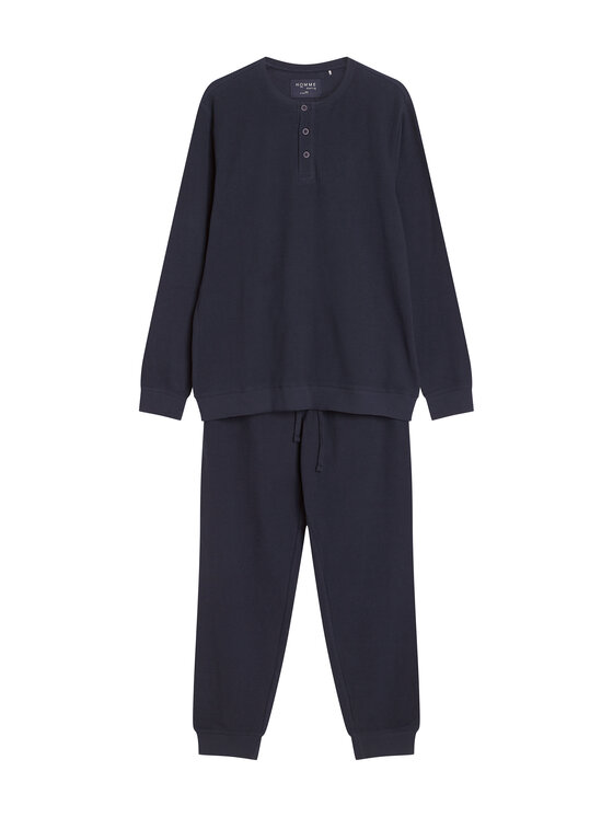 Esotiq Esotiq Piżama 44048 Granatowy Regular Fit