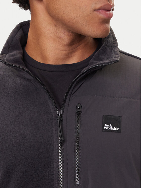 Jack Wolfskin Jack Wolfskin Fleece Sumetro Fz A64108 Μαύρο Relaxed Fit