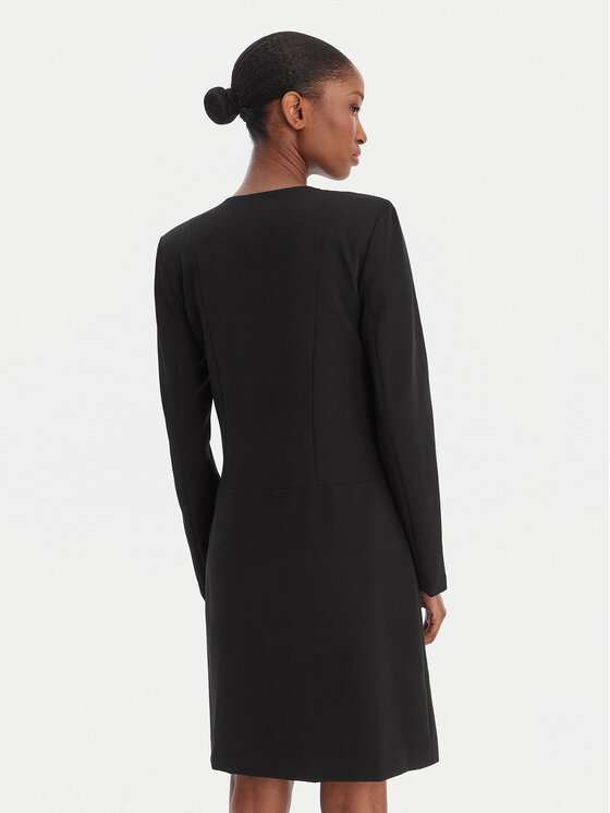 DKNY DKNY Коктейлна рокля DD5N2P53 Черен Regular Fit