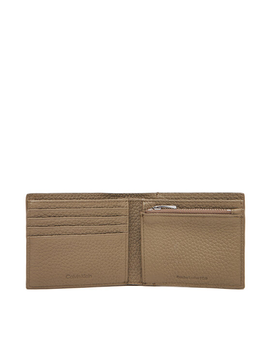 Calvin Klein Calvin Klein Herren Geldbörse Ck Leather Billfold W Zip Coin LV04D1028G Beige