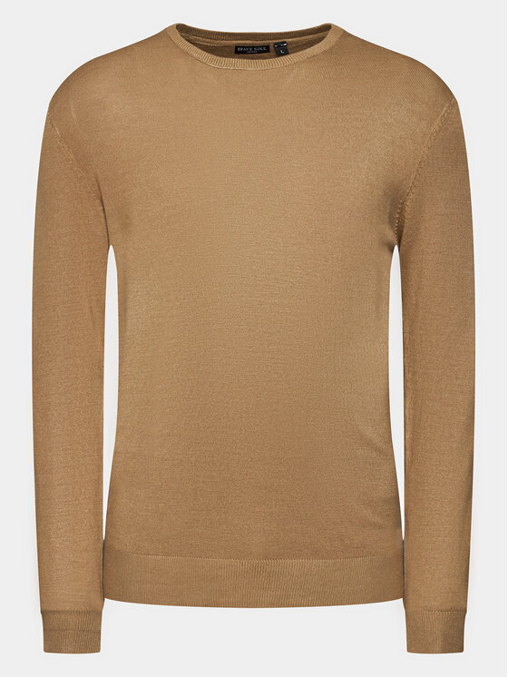 Brave Soul Brave Soul Sweter MK-36ARUNDELB Brązowy Regular Fit