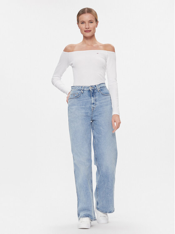 Tommy Jeans Tommy Jeans Traperice Claire Hgh Wd Ah5117 DW0DW17282 Plava Slim Fit