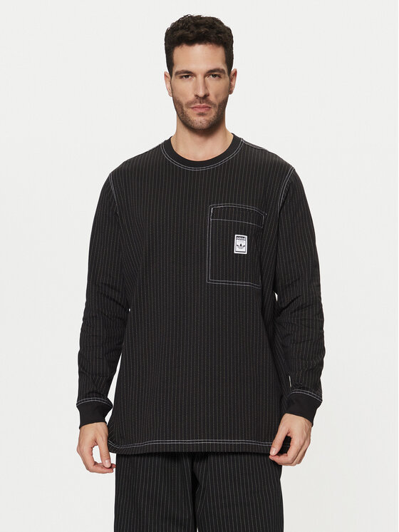 adidas adidas S dlouhým rukávem Wabash JP4479 Černá Loose Fit