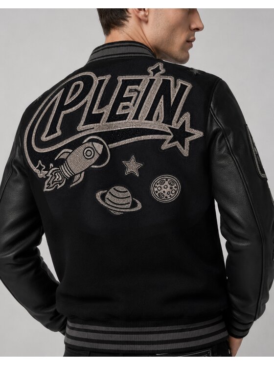 PHILIPP PLEIN PHILIPP PLEIN Kurtka bomber 31140 Czarny Regular Fit