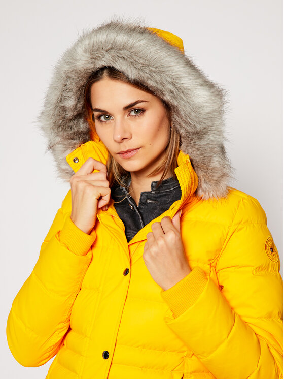 Daunenjacke Tommy Hilfiger Wintermantel Gelb Puffer Jacket