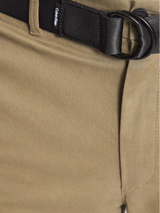 Calvin Klein Calvin Klein Šortky z materiálu Modern Twill K10K111788 Zelená Slim Fit