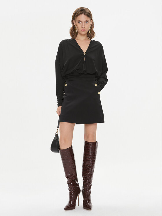 PINKO Pinko Palaidinė Maga 102353 A1DE Juoda Regular Fit