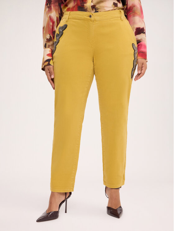 Fiorella Rubino Fiorella Rubino Pantaloni di tessuto P722T105436N028 Giallo Regular Fit