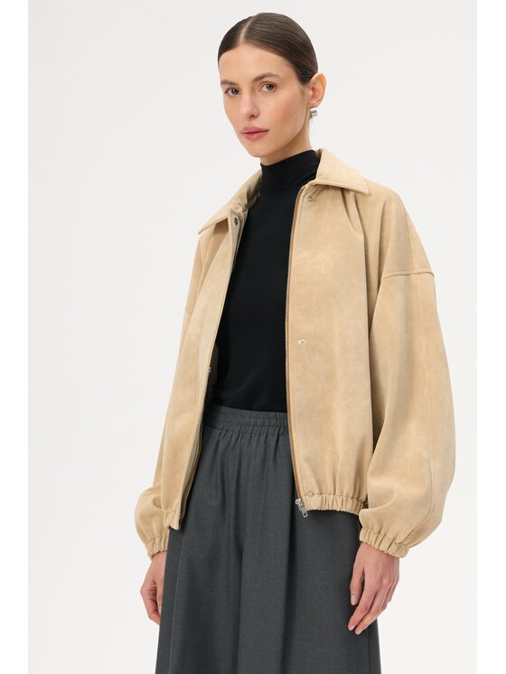 LEBRAND LEBRAND Kurtka bomber Kurtka Claire Beżowy