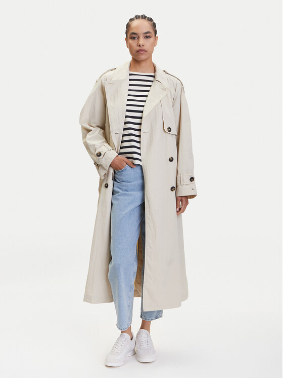 Tommy Hilfiger Tommy Hilfiger Trenčkot WW0WW45632 Béžová Oversize
