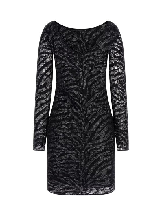Guess Guess Sukienka koktajlowa Abito donna Czarny Slim Fit