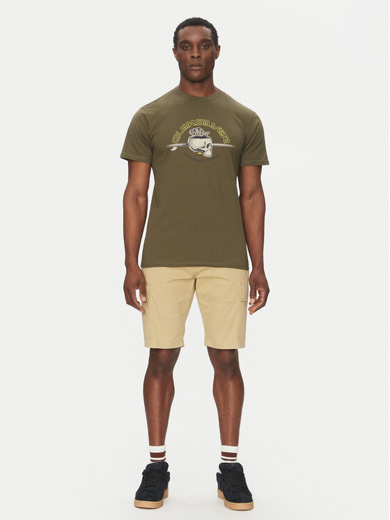 Quiksilver Quiksilver Majica EQYZT08056 Zelena Regular Fit