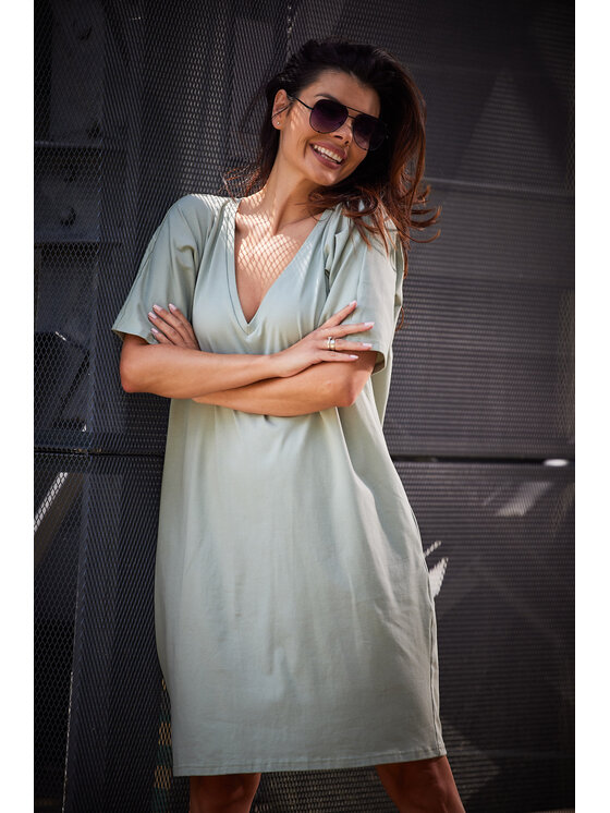 Infinite You Infinite You Sukienka letnia M303 Niebieski Basic Fit