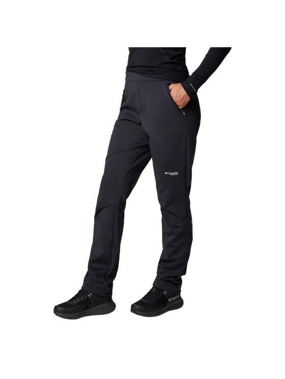 Columbia Columbia Spodnie dresowe Columbia Vest Canyon High-Rise Softshell Pant Czarny Regular Fit
