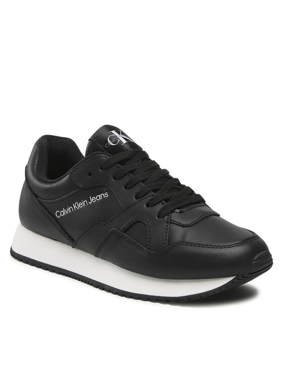 Sneakers Calvin Klein Jeans Retro Runner Low Lth-Tpu Wn YW0YW00787 Negru