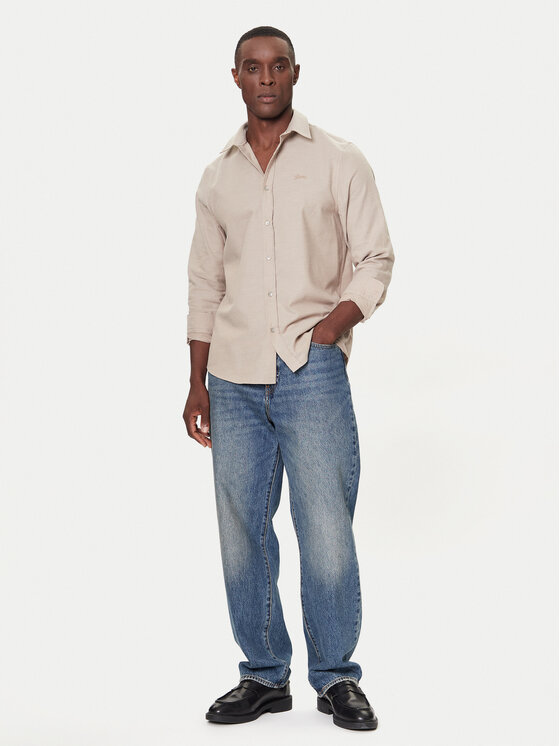 Guess Guess Сорочка M5BH26 W1961 Бежевий Regular Fit