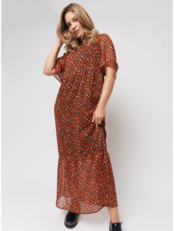 Bubala Bubala Sukienka codzienna Russet Kolorowy Loose Fit