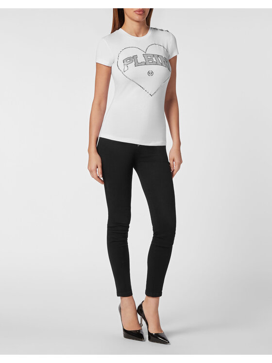 PHILIPP PLEIN PHILIPP PLEIN T-shirt 19391 Bianco Skin Tight Fit