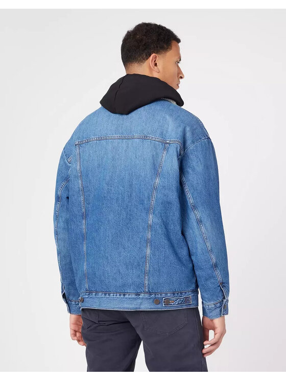 Wrangler Wrangler Giacca di jeans OVERSIZED SHERPA Blu Loose Fit