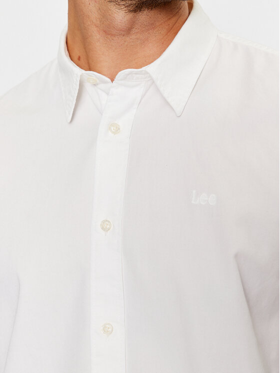 Lee Lee Koszula LL37BMLJ Biały Regular Fit