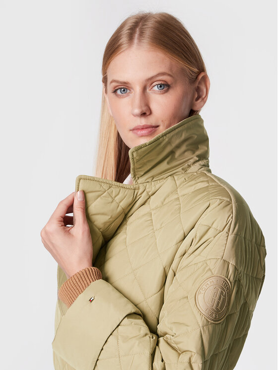 Tommy Hilfiger Tommy Hilfiger Płaszcz przejściowy Sorona Quilted WW0WW35090 Beżowy Regular Fit