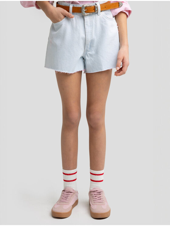 BIG STAR BIG STAR Szorty jeansowe SALLY_142_110 Błękitny Classic Fit