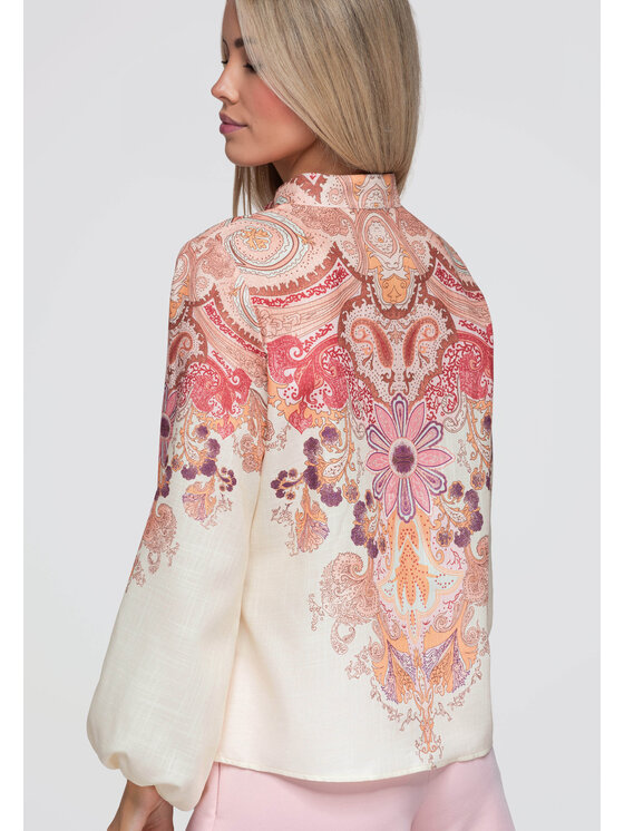 Ombre Ombre Koszula OW-SH-E0062 Żółty Loose Fit