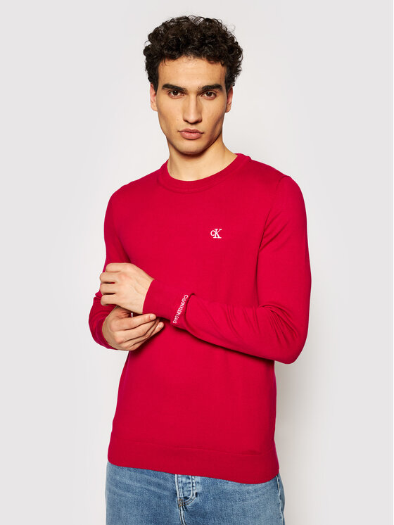 Calvin Klein Jeans Calvin Klein Jeans Πουλόβερ Stretch Jumper J30J317118 Κόκκινο Regular Fit