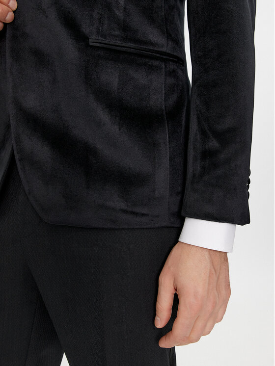 KARL LAGERFELD KARL LAGERFELD Marynarka 155270 541009 Czarny Slim Fit