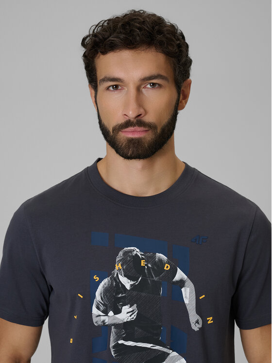 4F 4F T-Shirt casual Szary ciemny Regular Fit