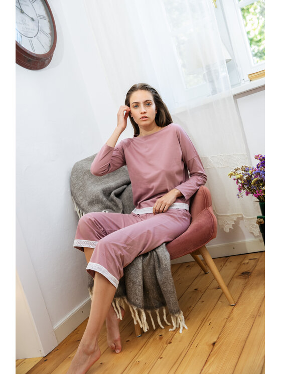 LaLupa LaLupa Piżama LA142 Fioletowy Comfort Fit