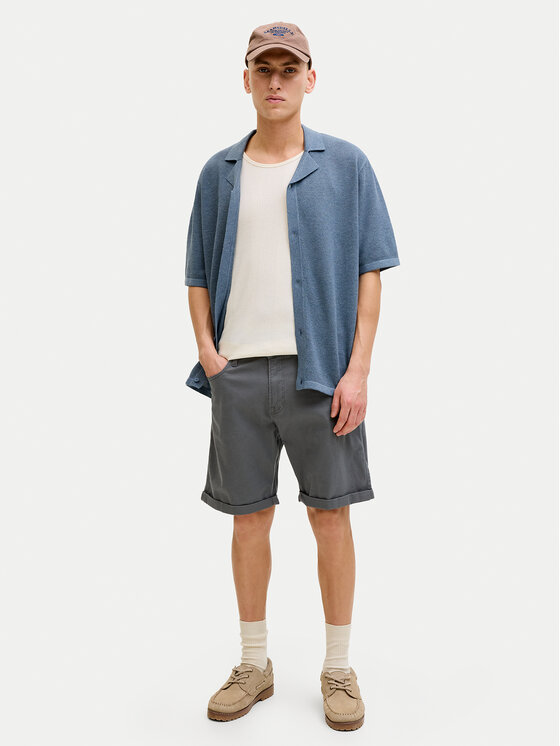 Jack & Jones Jack & Jones Pantaloncini di jeans Rick 12288485 Grigio Regular Fit