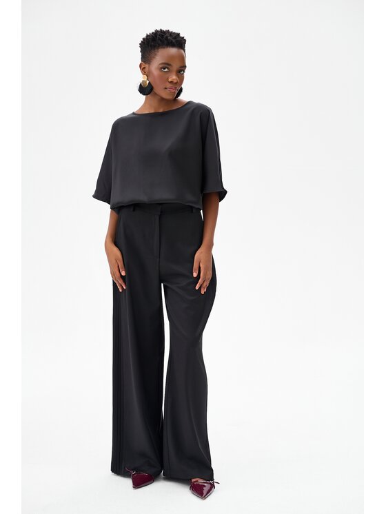 blue shadow blue shadow Bluzka Royal Czarny Regular Fit