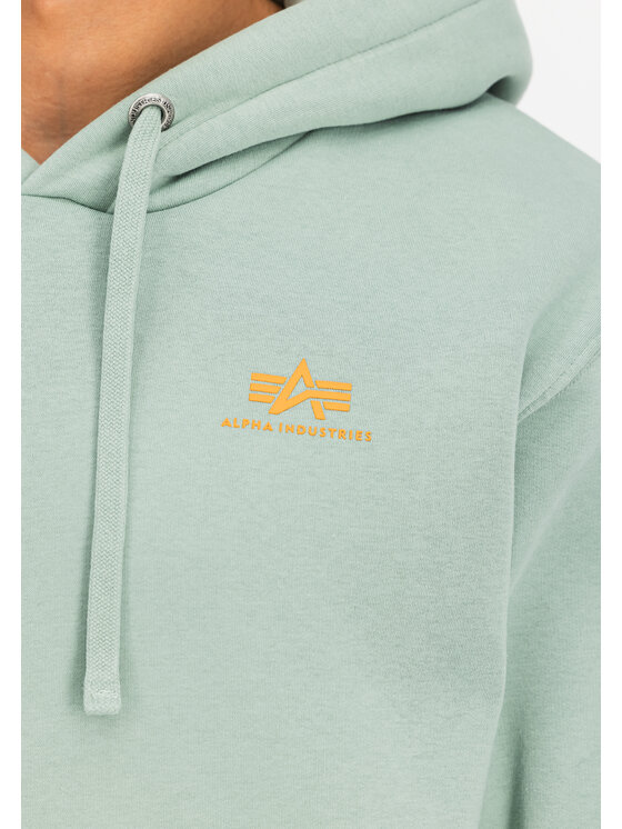 Alpha Industries Alpha Industries Bluza Basic Small Logo Hoodie Zielony Regular Fit