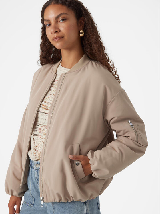 Vero Moda Vero Moda Kurtka bomber Barcelona 10300839 Beżowy Regular Fit