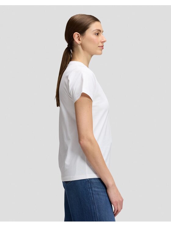 Lee Lee T-Shirt JEANS TSHIRT Biały Regular Fit
