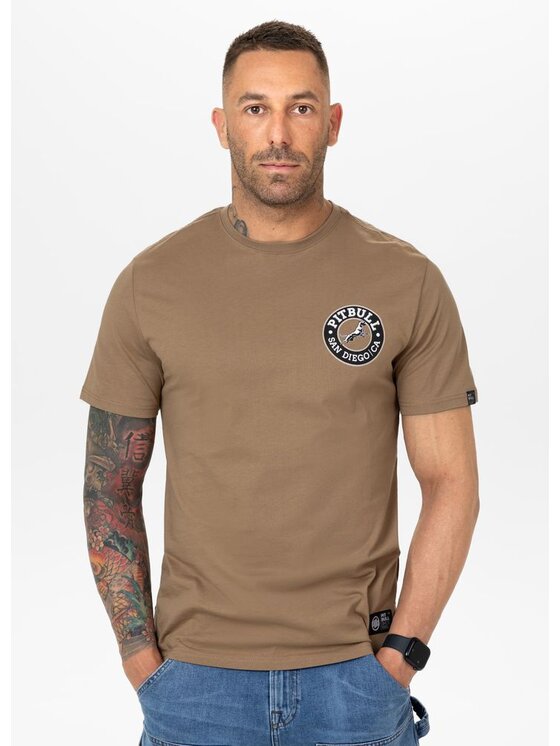 PITBULL PITBULL T-Shirt SAN DIEGO CA BLACK Brązowy Regular Fit