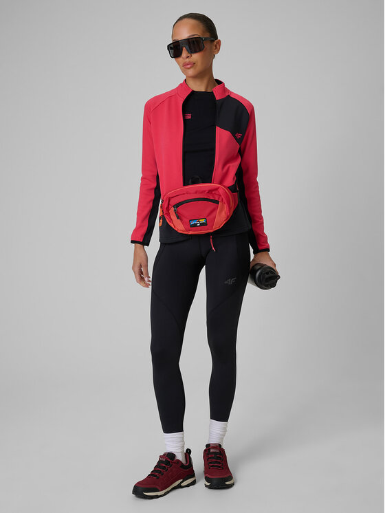 4F 4F Bluza techniczna TREKKING Czarny Regular Fit