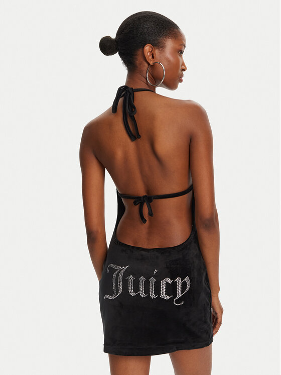 Juicy Couture Juicy Couture Koktejlové šaty JCWED125326 Čierna Slim Fit