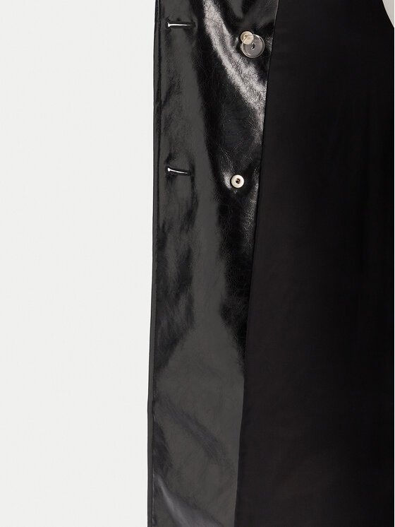 Babylon Babylon Geacă din imitație de piele S00772 Negru Regular Fit