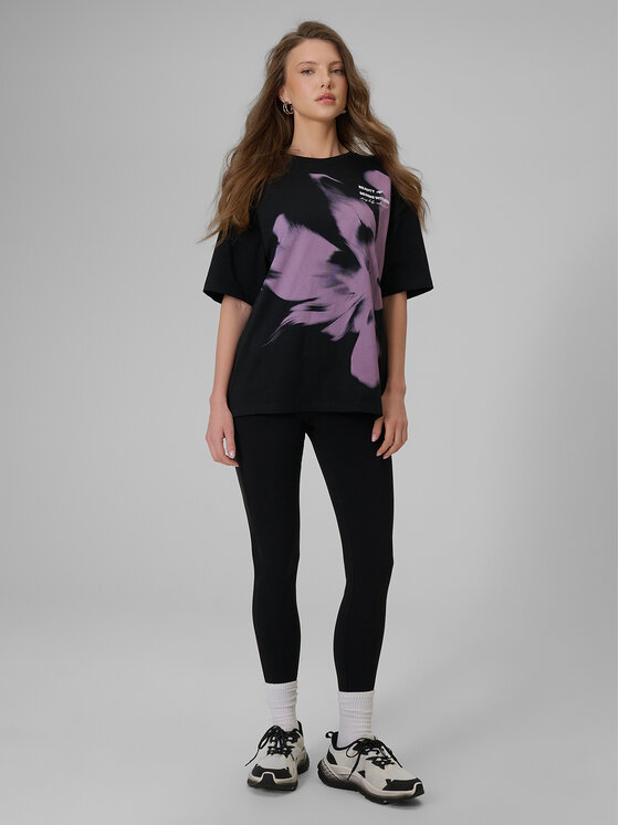 4F 4F Legginsy EVERYDAY Czarny Slim Fit