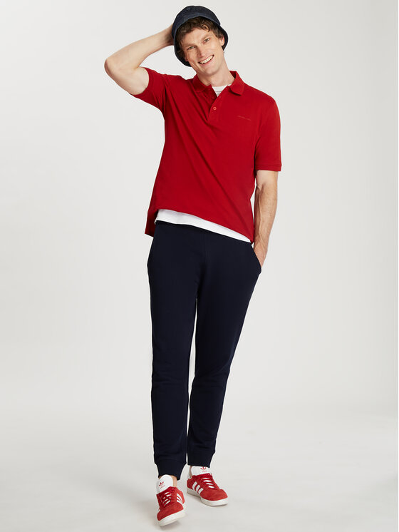 Cross Jeans Cross Jeans Polo 16087-007 Czerwony Regular Fit