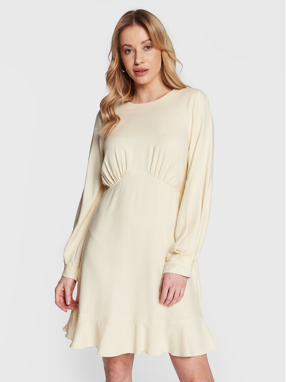 Closet London Každodenné šaty D8599 Béžová Regular Fit