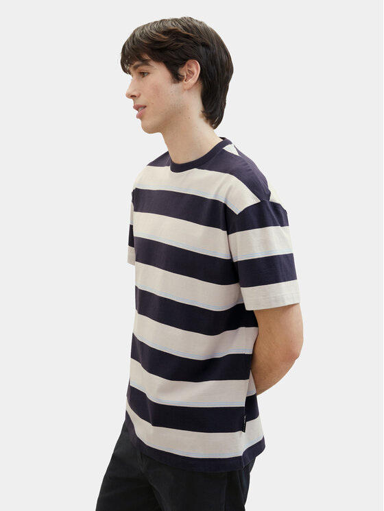 Tom Tailor Denim Tom Tailor Denim T-Shirt 1040844 Beżowy Relaxed Fit