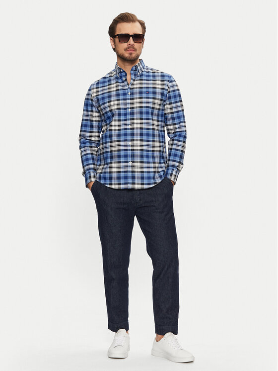 Tommy Hilfiger Tommy Hilfiger Koszula Heritage MW0MW37566 Niebieski Regular Fit